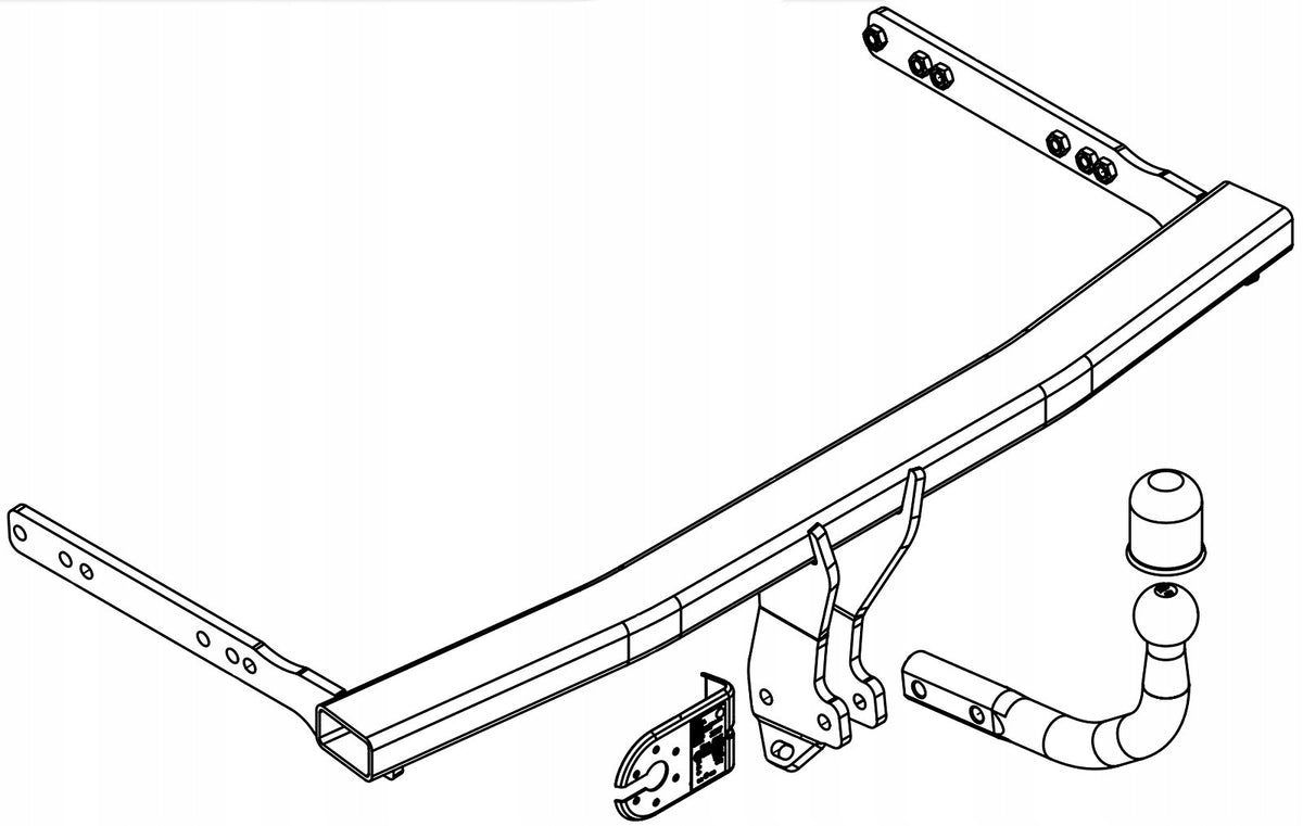 Towing hook + harness 7pin SKODA Fabia 1 I 6Y htb Manufacturer's catalog number Z /007
