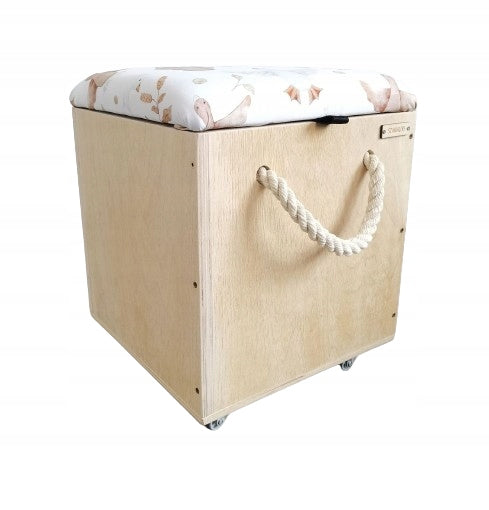 Toy Box with Seat GOOSE Pouf Container Trunk