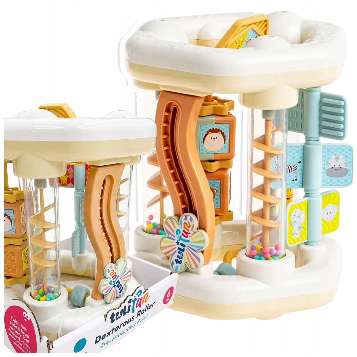 Toy Roler Dumel for crawling Rattle Sensory Mirror 6m+