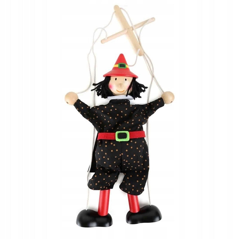 Toy Wooden Puppet Wizard Leon