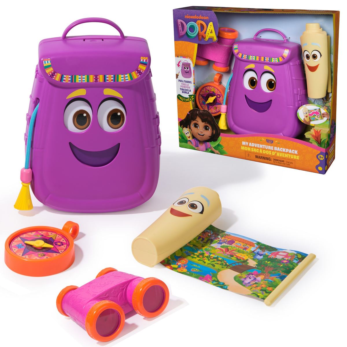 Toy set DORA backpack with accessories 4 pcs. plastic 3 years +