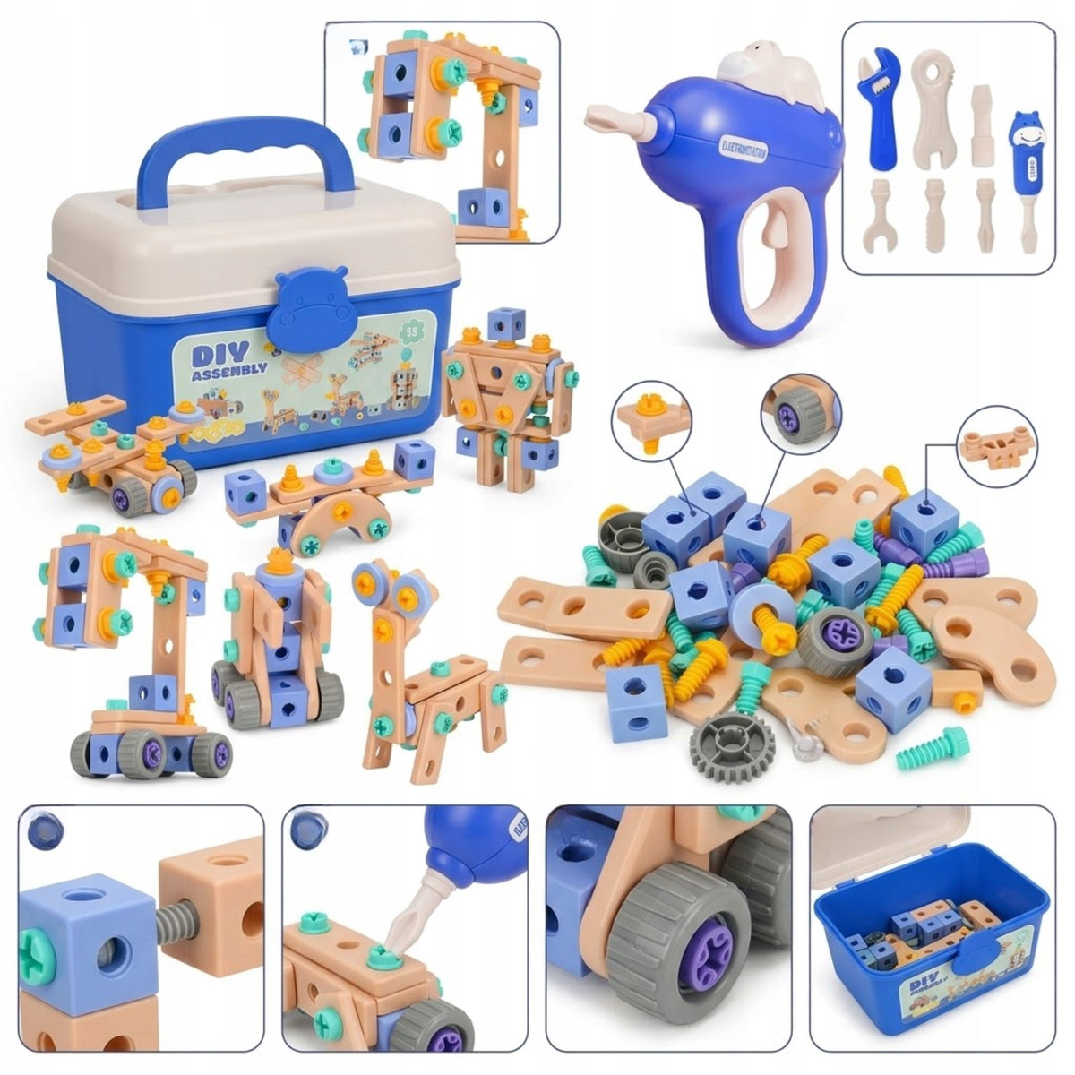 Toy tools for children 51el plastic case 18M+ gift