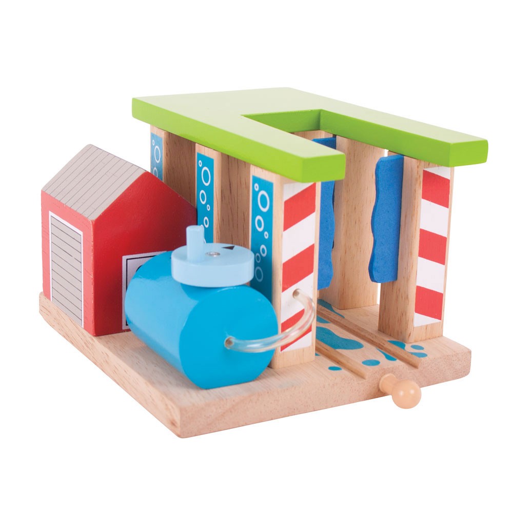 Toys Wooden car wash for trains Bigjigs Toys 3+