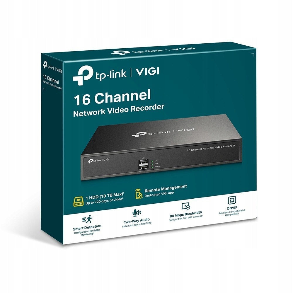 Tp-link VIGI NVR1016H 16 channel network video recorder VIGI ver 1.2 Manufacturer code VIGI NVR1016H