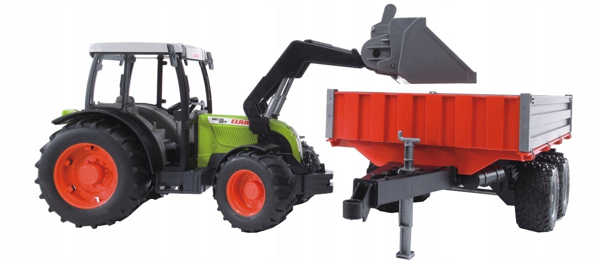 Tractor Claas Nectis 267F with loader and trailer Bruder 02112 Brand Bruder