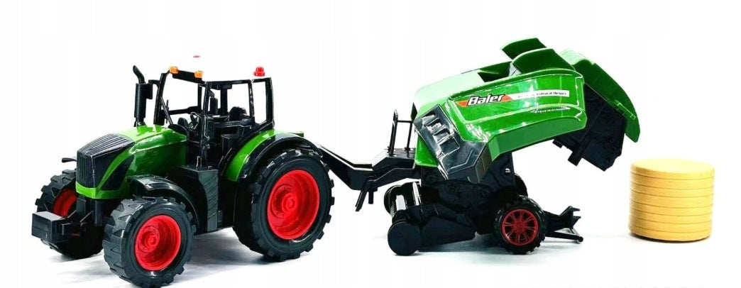 Tractor with baler machine, belarka 74t