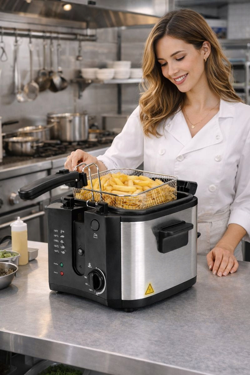 Traditional OIL FRYER with Window 2,2L 1600W Strong with XL Filter Manufacturer code FR 3649