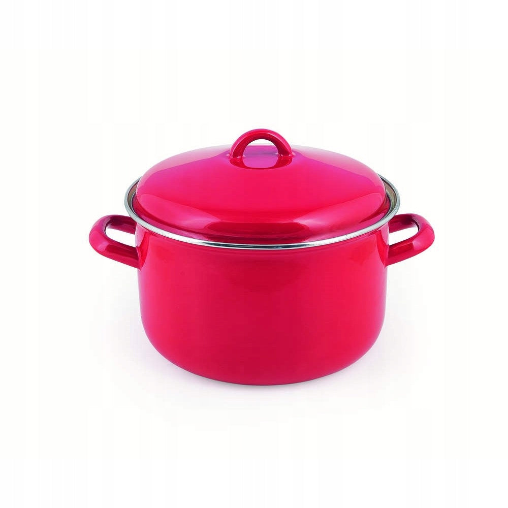 Traditional Red ENAMEL Pot with LID Banquet 3,4L 20cm 6791 Packaging status original