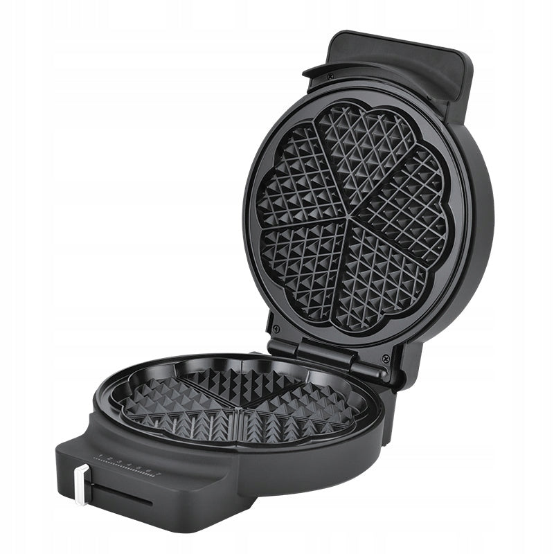 Traditional Waffle Iron Hearts Zyle 1000W Temperature Control Packaging status original