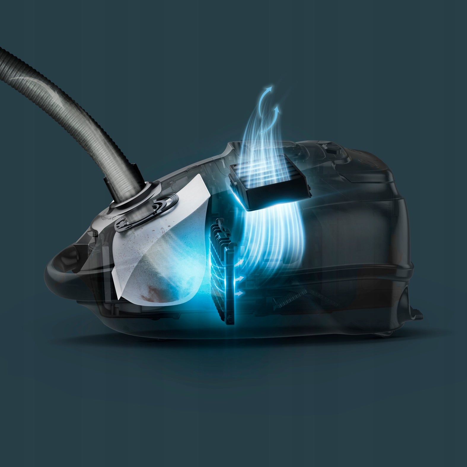 Traditional bag vacuum cleaner Tefal Silence Force Allergy+ TW7487 400W quiet Dominant color white