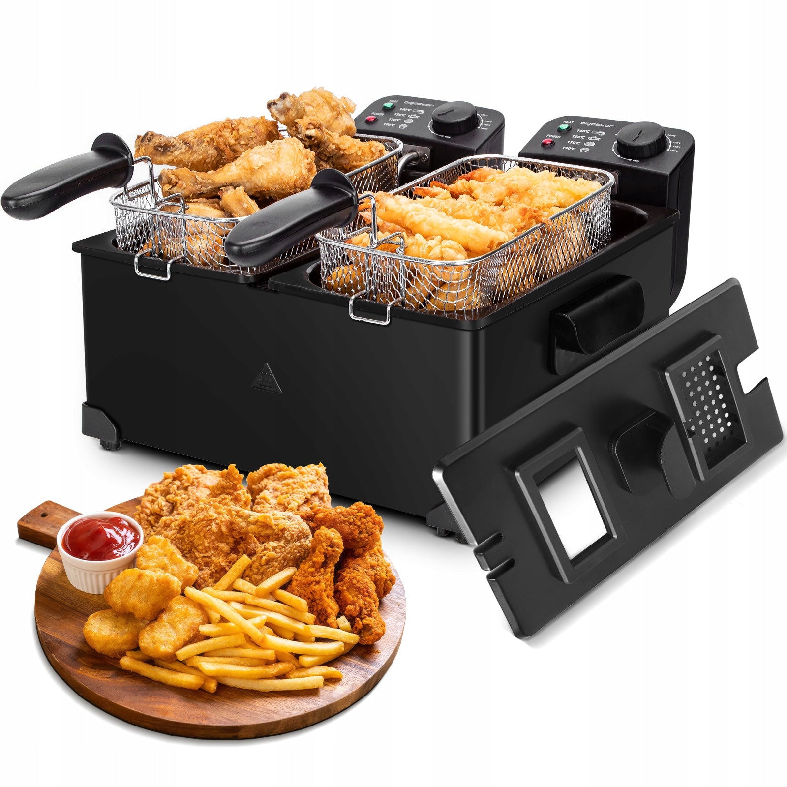 Traditional double air fryer Aigostar 3600 W 6 l