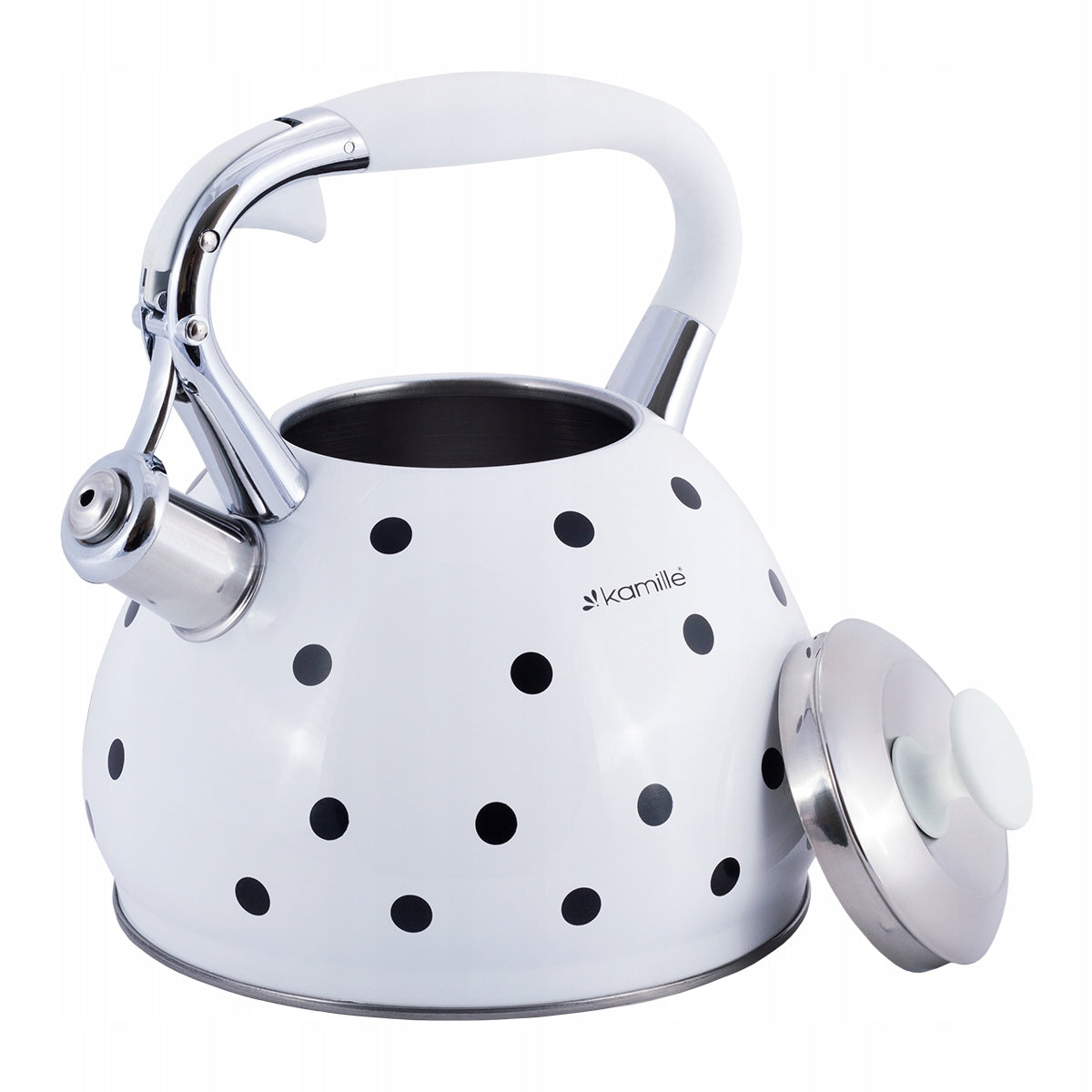 Traditional enamelled steel kettle Kamille 3 l 0695WH Packaging status original
