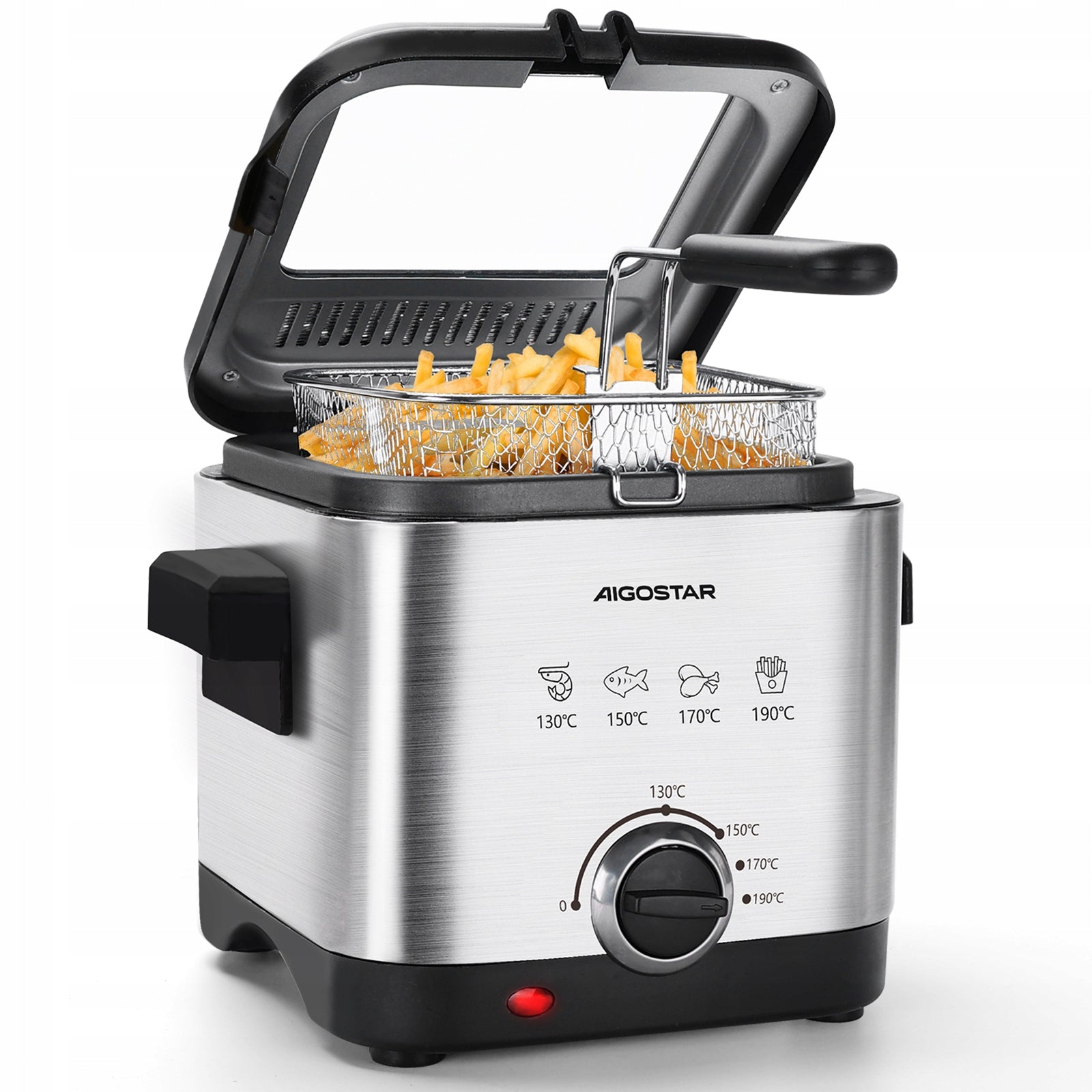 Traditional oil fryer 1,5 L 1000 W stainless steel