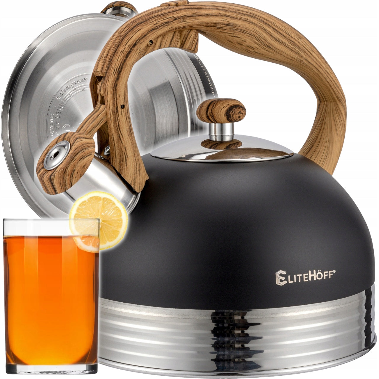 Traditional steel kettle Elitehoff 2,5 l black Packaging status original