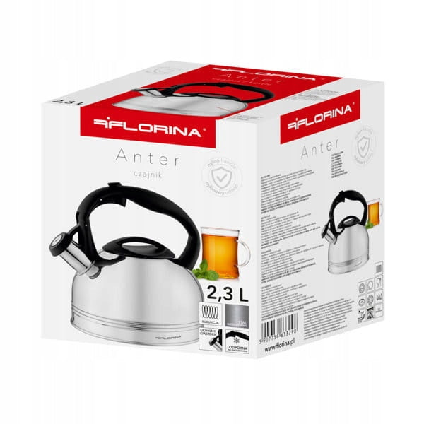 Traditional steel kettle Florina ANTER 2.3 l EAN (GTIN) 5907758633298