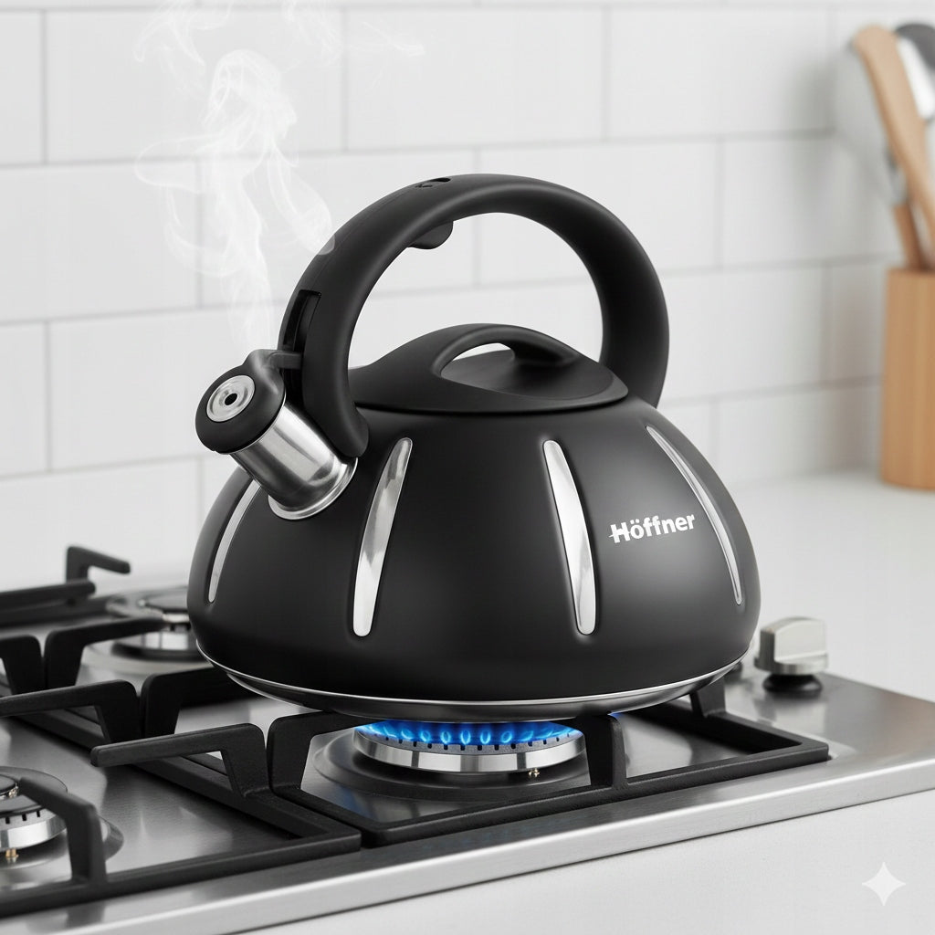 Traditional steel kettle Hoffner 3 l black (hf-3891) Manufacturer code HF-3891