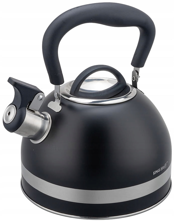 Traditional steel kettle Kinghoff 1,8 L BLACK Induction GAS KH-1858