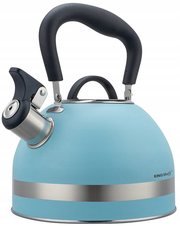 Traditional steel kettle Kinghoff 1,8 L BLUE Induction GAS KH-1857 Manufacturer code KH-1857