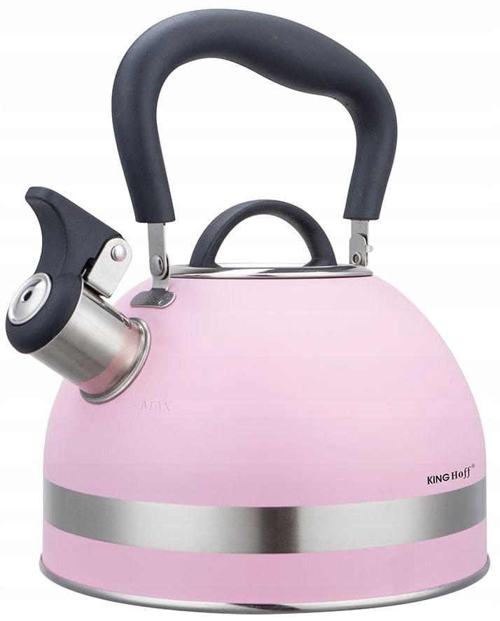 Traditional steel kettle Kinghoff 1,8 L PINK Induction GAS KH-1856