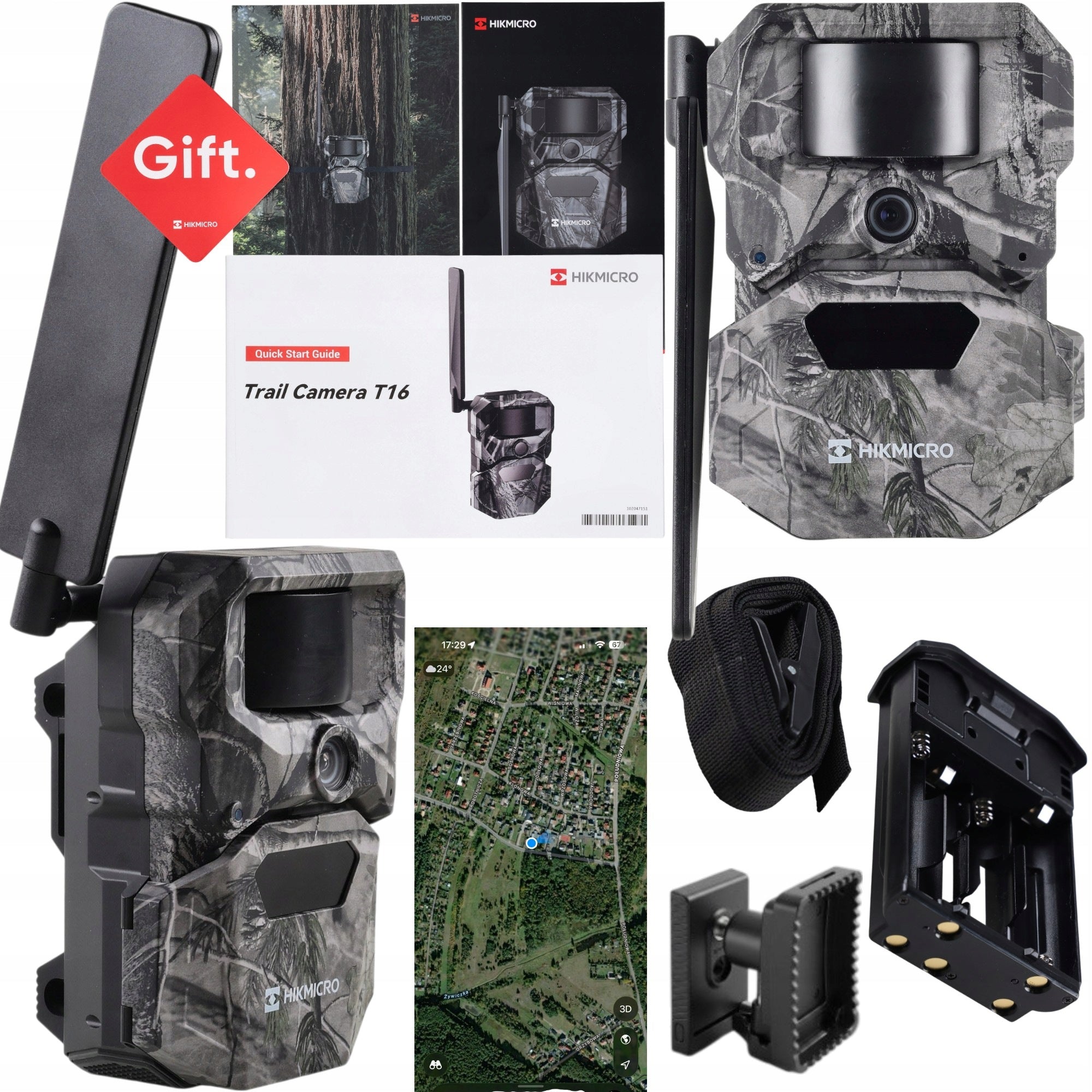 Trail Camera Hikmicro T16 4G LTE with Dual-FOV 64GB surveillance forest camera