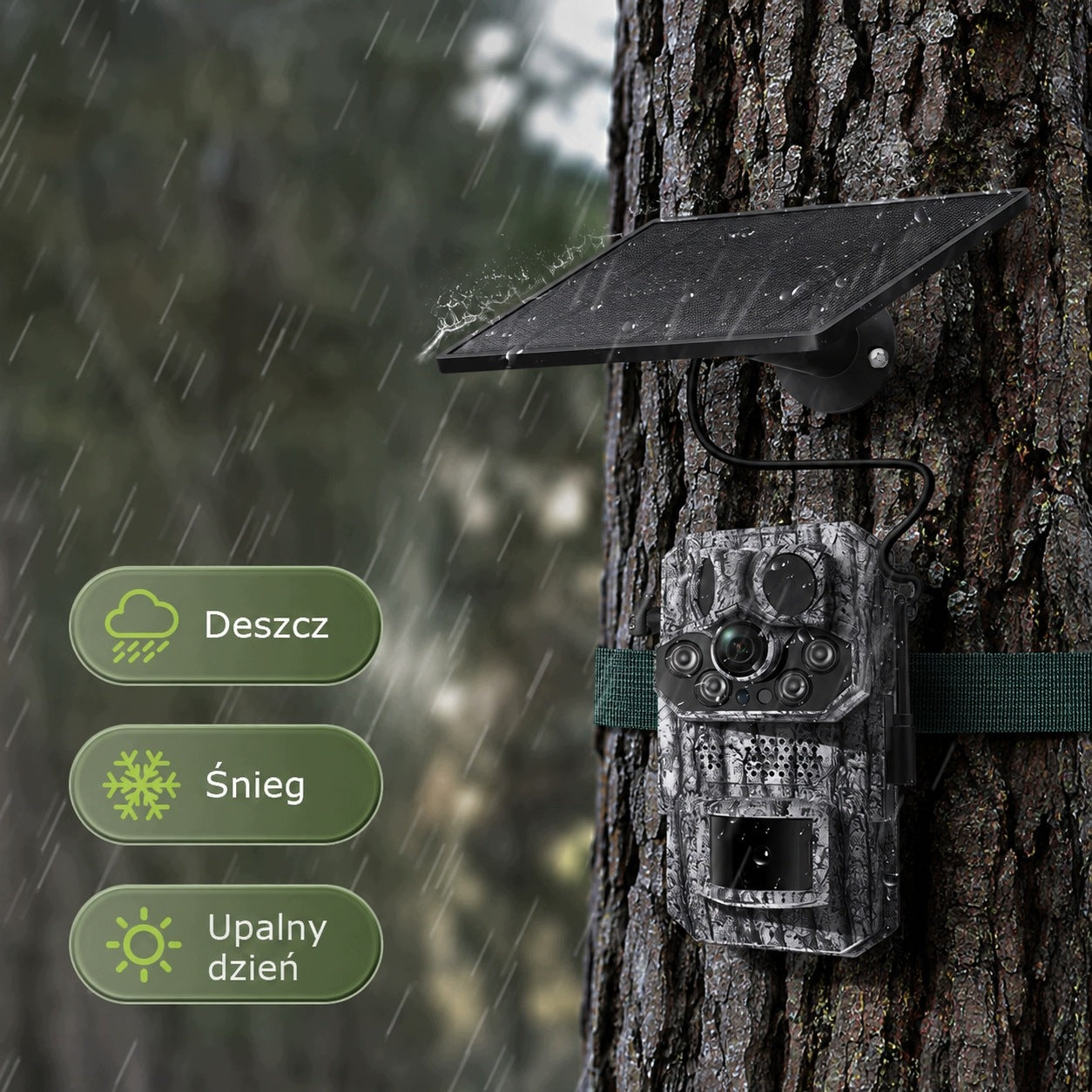 Trail Camera Solar Forest Camera 4G LTE GPS SIM PIR Live View Packaging status original