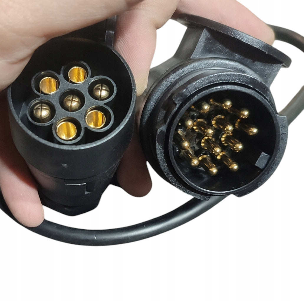 Trailer socket adapter 13 to 7 pin with cable 0,75m Adapter 13/7 HOOK EAN (GTIN) 5907339766100
