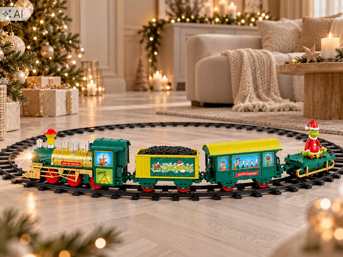 Train Grinch 12 Elements Christmas Tracks Brand Grinch