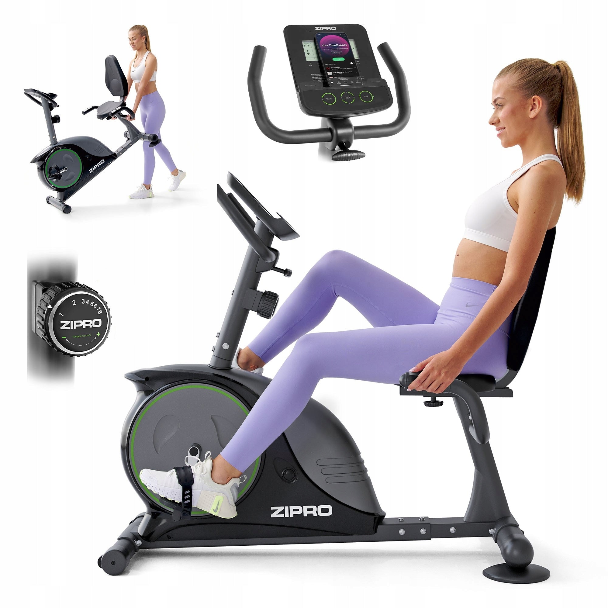 Training Bike Horizontal Magnetic Stationary Bike EASY - ZIPRO