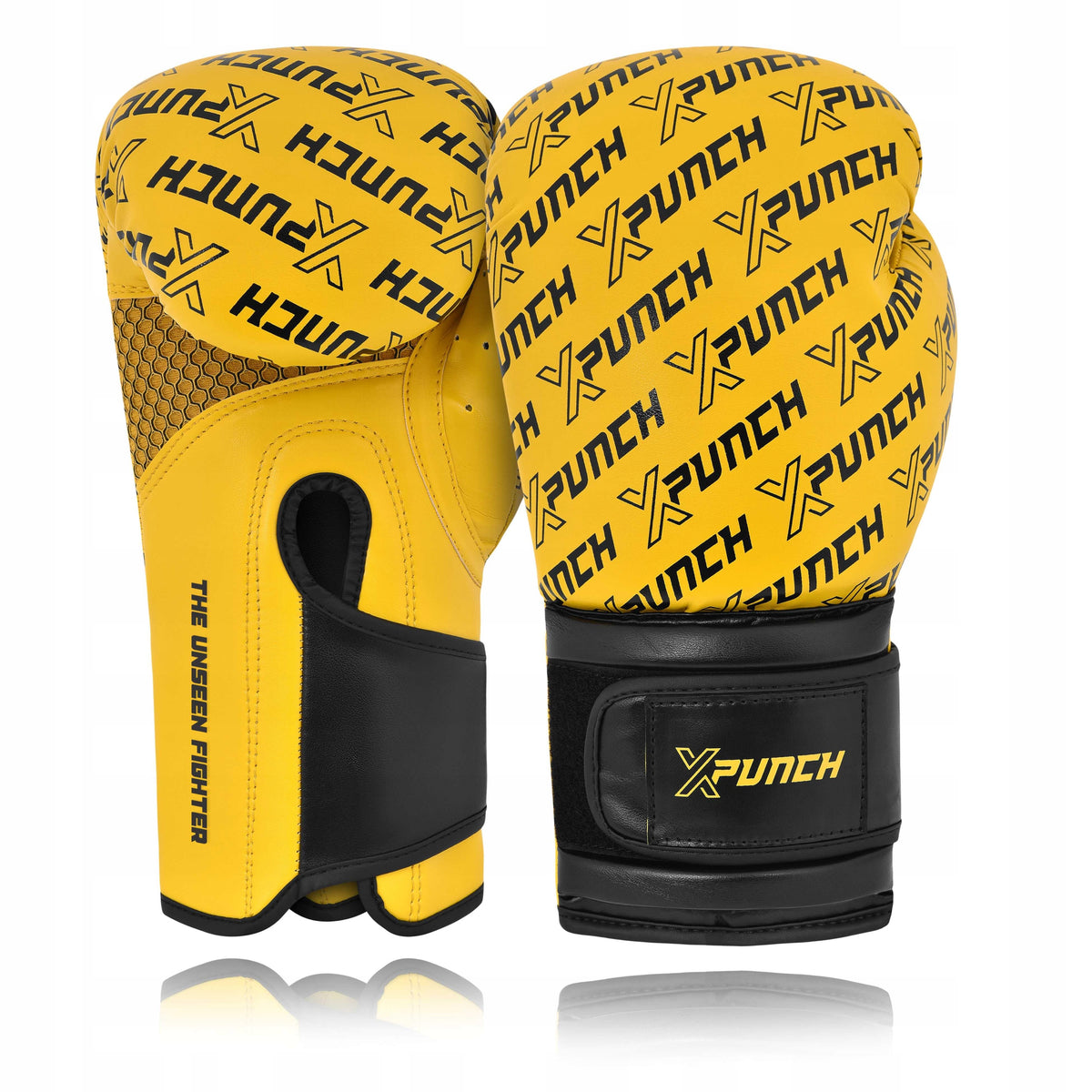 Training Boxing Gloves XPUNCH XREBEL Yellow 10oz Packaging status original