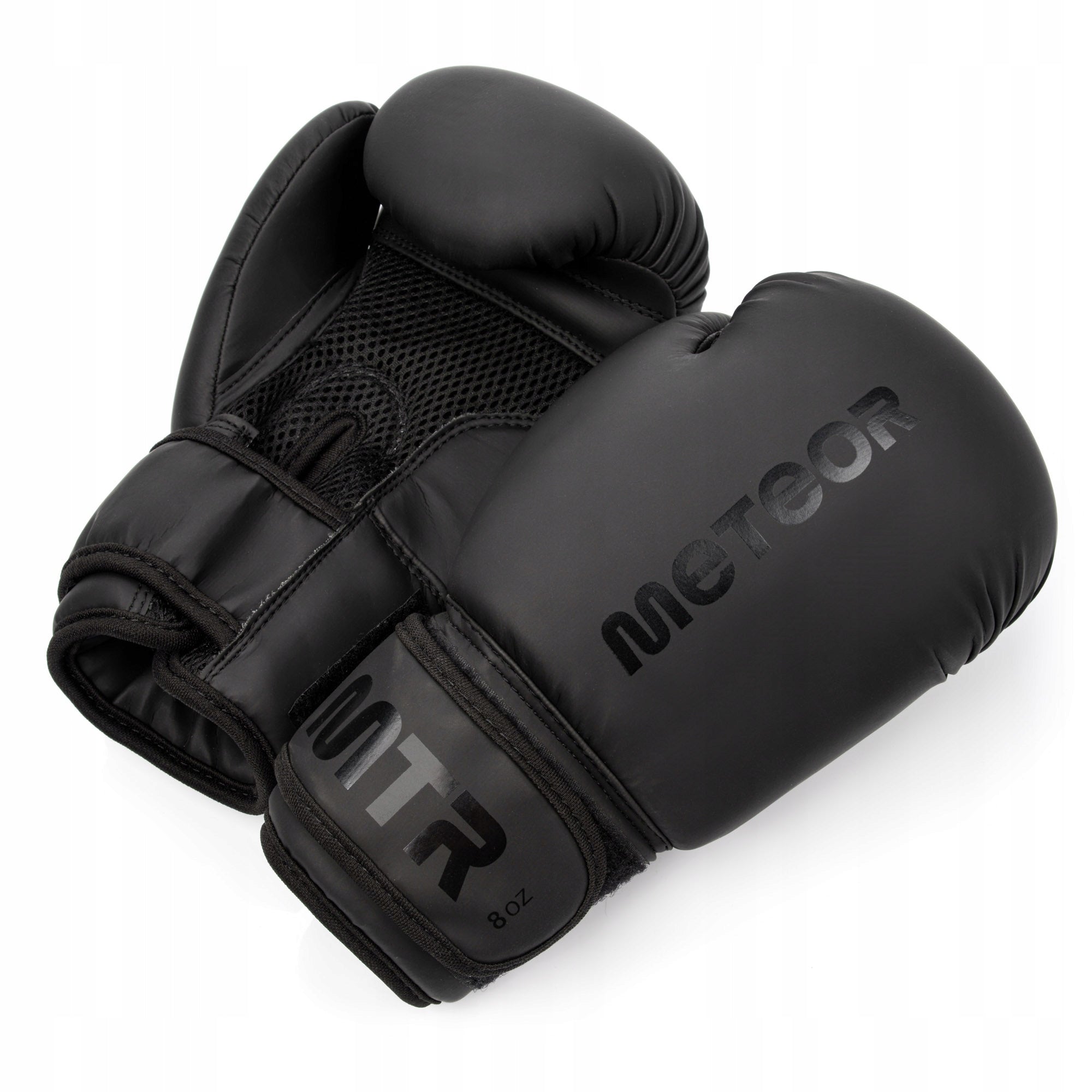 Training Gloves Sparring Black Boxing Meteor 12 oz Packaging status original