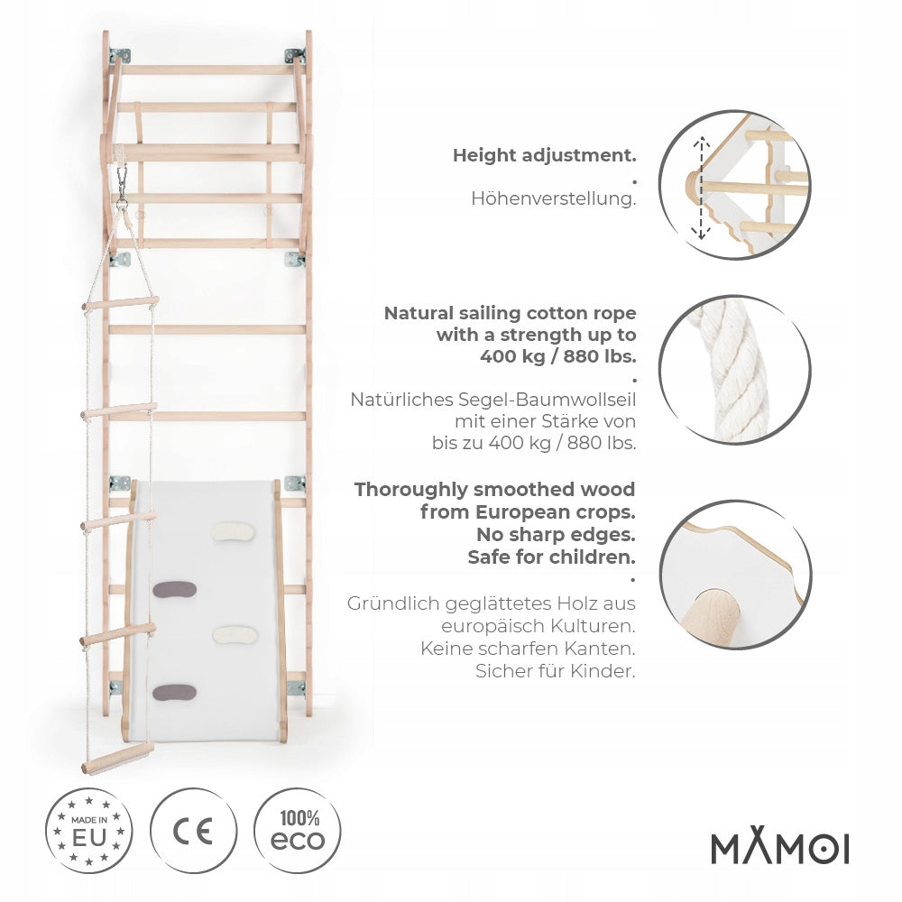 Training Gymnastic Ladder for Kids + Rope Ladder + Slide Manufacturer code DRAB/SC-BI+DT+ZJE-BI