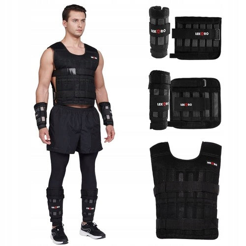 Training set with load vest leg arms