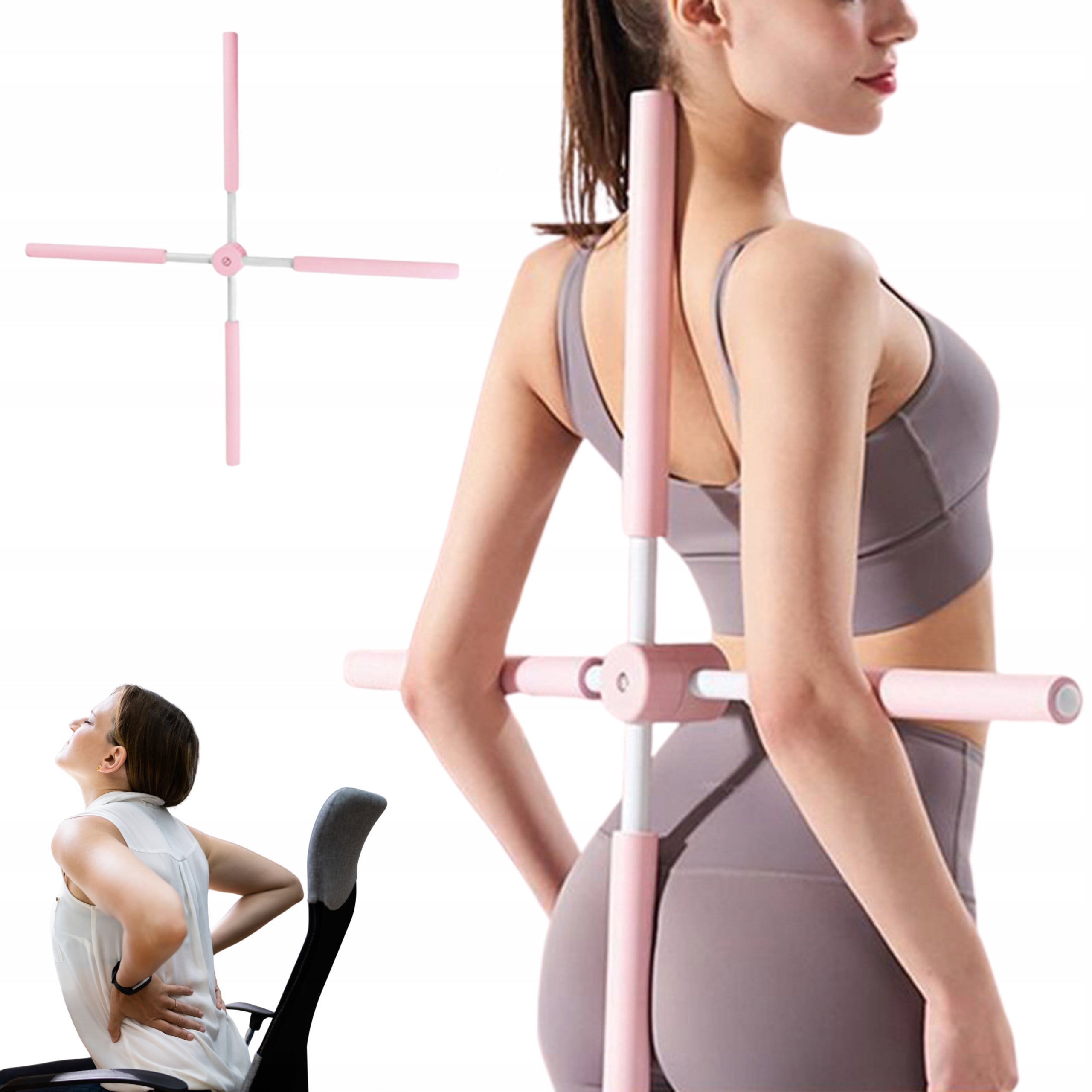 Training stick stretching back stretching yoga healthy spine Pilates
