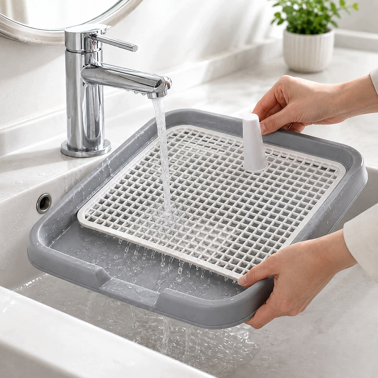 Training toilet for dog with grille with post Nunbell 46x35 cm Manufacturer code WJ98185