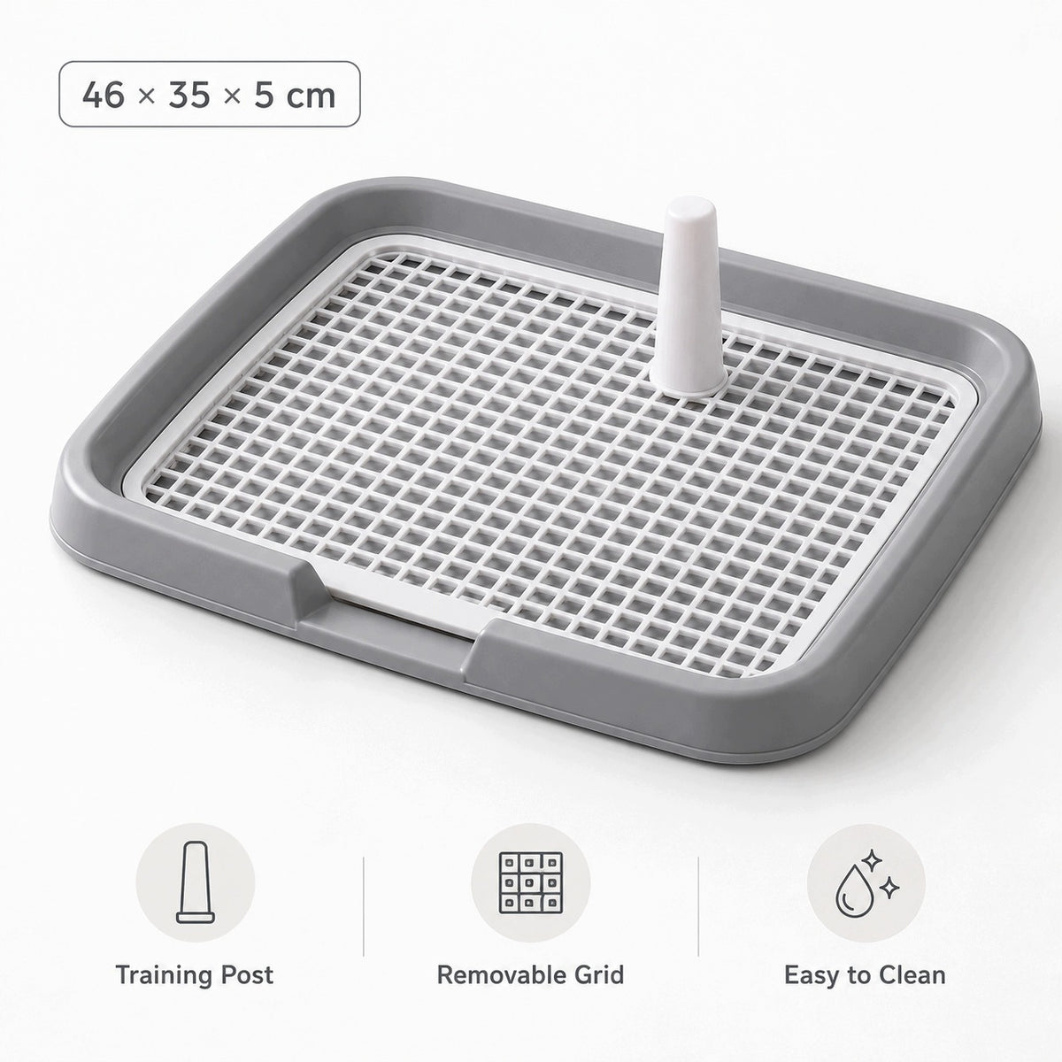 Training toilet for dog with grille with post Nunbell 46x35 cm