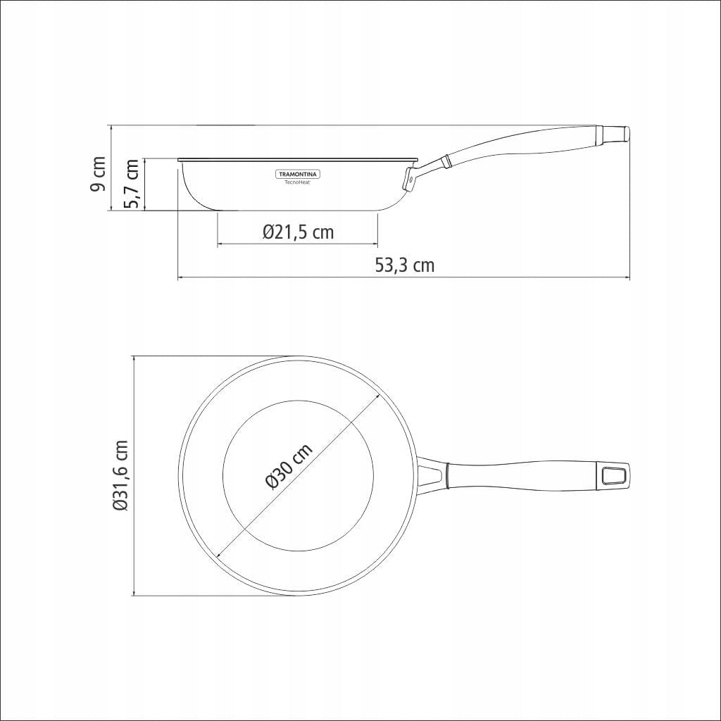 Tramontina Grano Pan 30 cm triple stainless steel induction oven Manufacturer code 62155/300