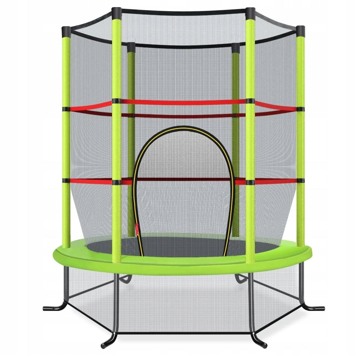 Trampoline with safety net 165 x 165 x 161 cm green