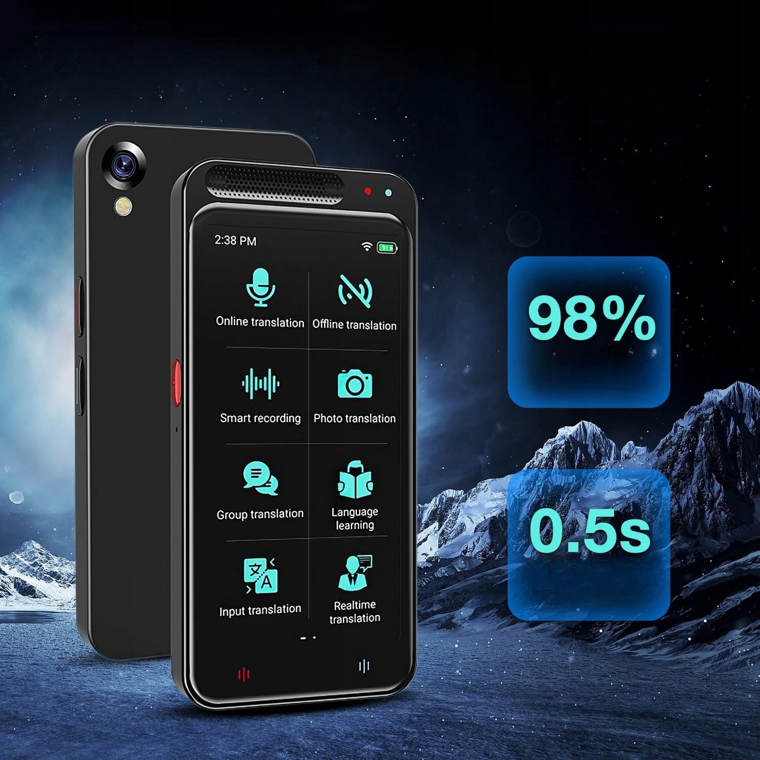 Translator AI voice translator 138 languages to learn on the go Manufacturer code Z6