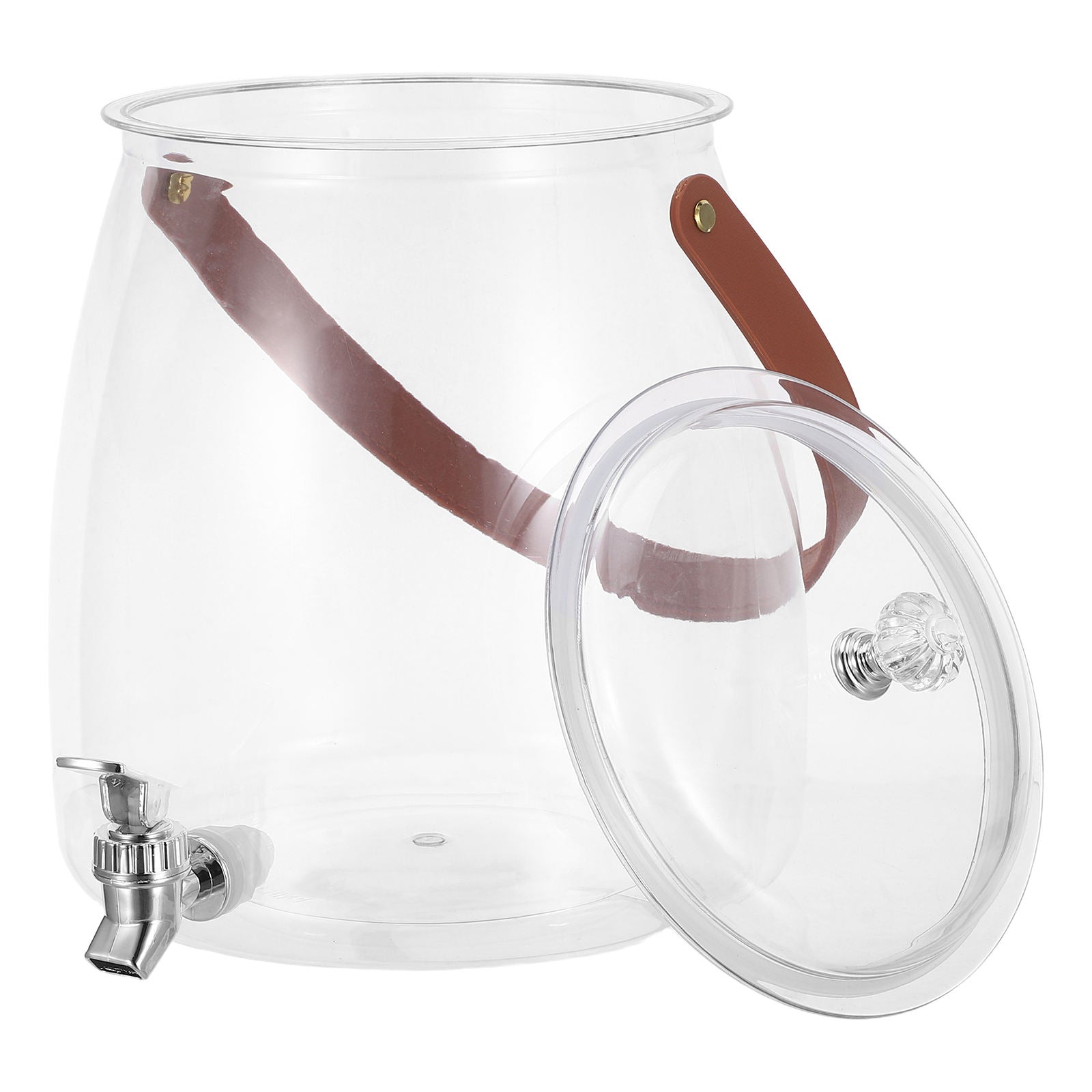 Transparent Fridge Drink Dispenser with Tap Portable Pet Water Jug Brand no brand