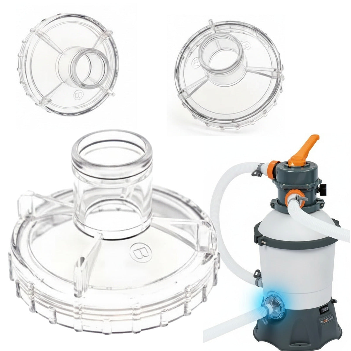 Transparent nut for sand filter Bestway 58515 original new