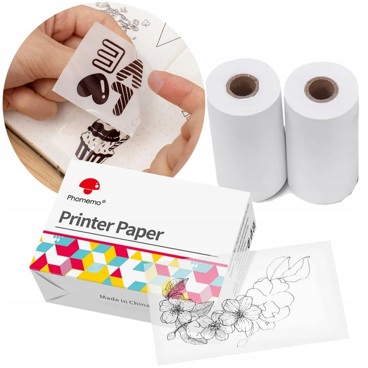 Transparent tape Phomemo M02 M02PRO M03 M04AS 50mmx2,5m self-adhesive