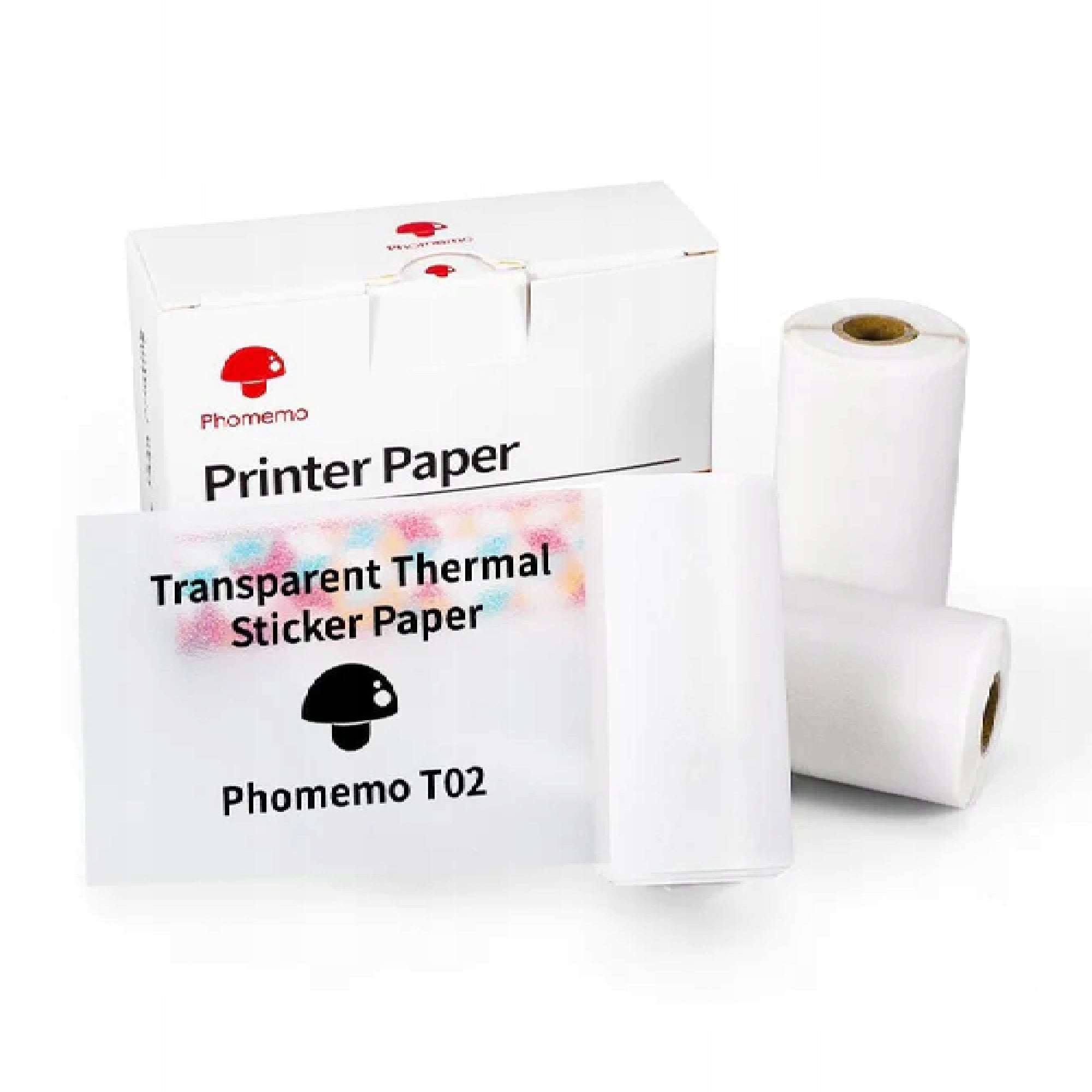 Transparent thermal film with adhesive for Phomemo T02 M02X 50mmx3,5m 3 pcs.