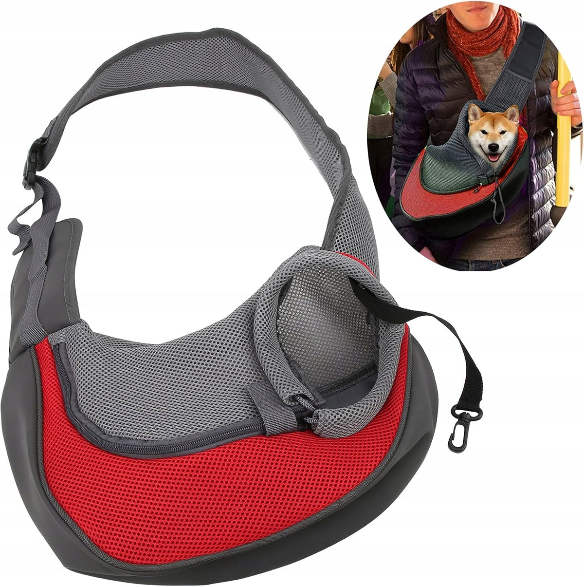 Transport Bag Kidney on Frame for DOG CAT Red EAN (GTIN) 5903855088917