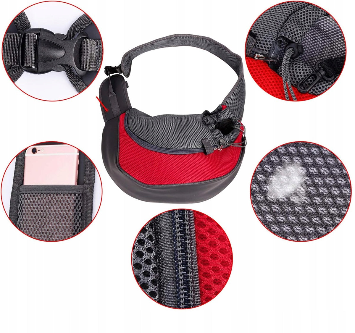 Transport Bag Kidney on Frame for DOG CAT Red Manufacturer code TORBA Transportowa na Ramie dla PSA KOTA Red
