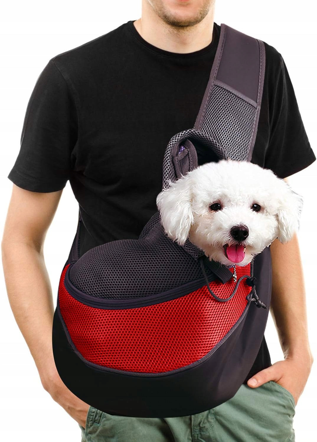 Transport Bag Kidney on Frame for DOG CAT Red