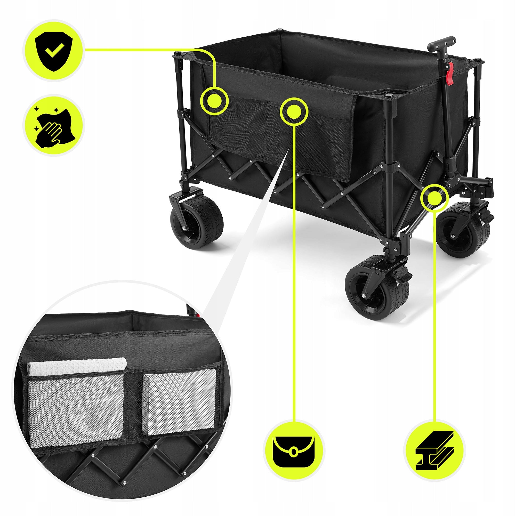 Transport Trolley Beach Tourist Folding Garden Trailer XL 200L Manufacturer code HYP61 CAMPING CART