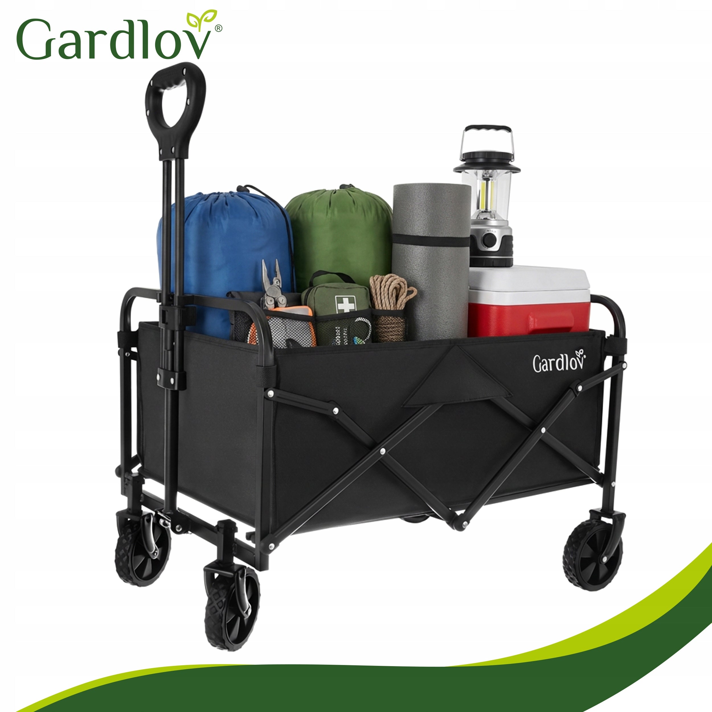 Transport Trolley Folding Garden 100kg 90L Lightweight Twisted on 4 Wheels Manufacturer code Wózek ogrodowy 100 kg 90 L Gardlov 27542