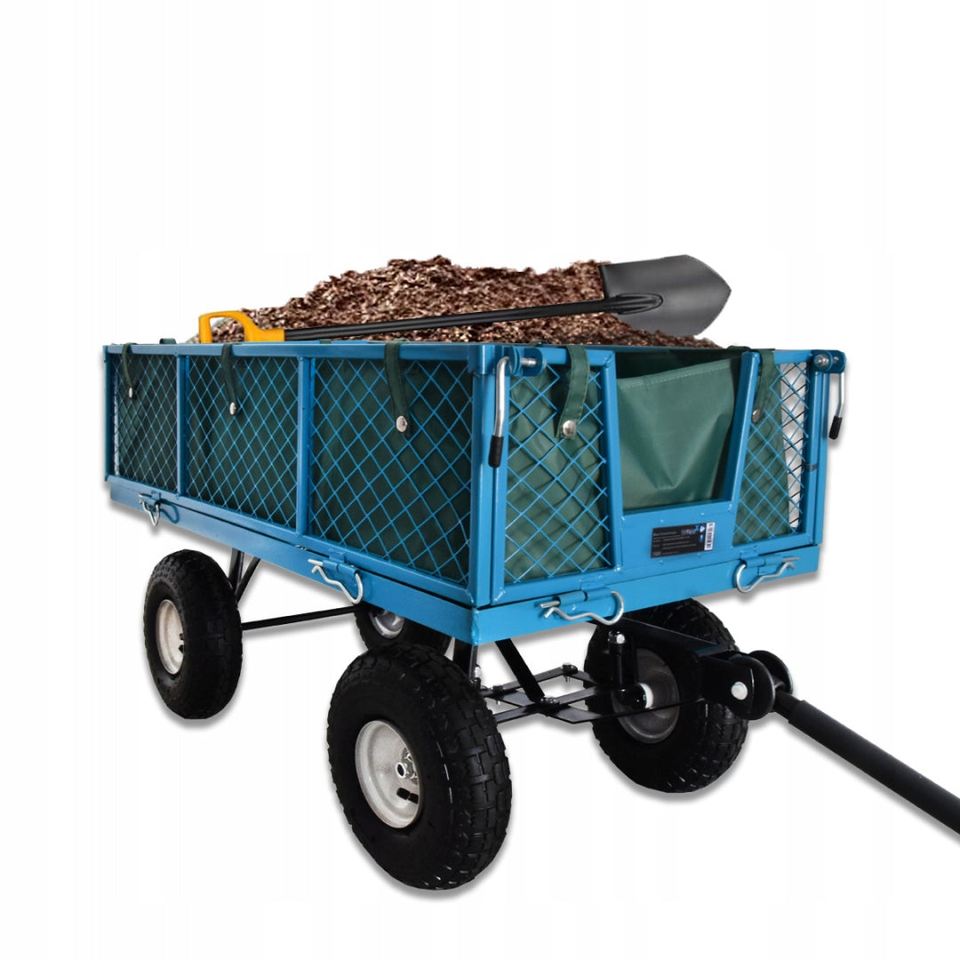 Transport garden trolley 300kg steel wheels pumped dump truck Packaging status original