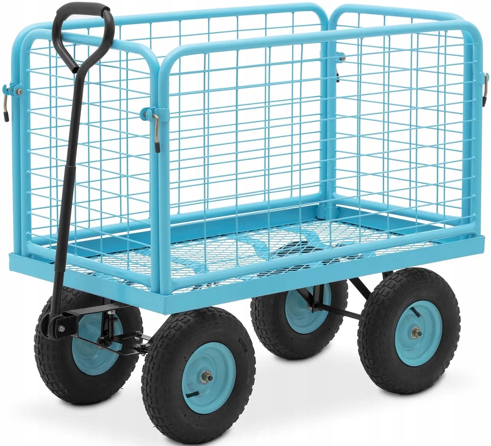 Transport trolley 400kg removable side barriers HILLVERT HT-TWIN-400