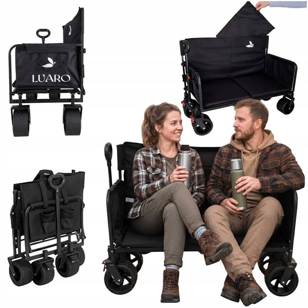 Transport trolley folding LUARO seat with backrest